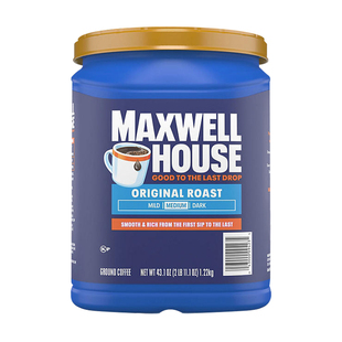 美国直邮 Maxwell麦斯威尔中度烘焙原味咖啡粉纯香苦纯美式黑咖啡