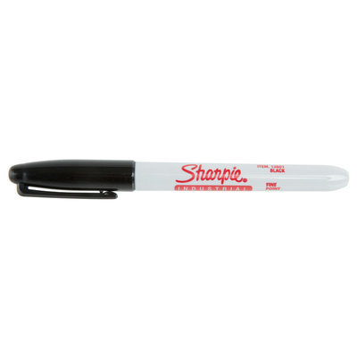 Sharpie 13601 Industrial Permanent Markers Fine Point Black