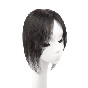 递针假发女片头顶真发薄款无痕增发量蓬松高颅顶遮白发刘海补发片