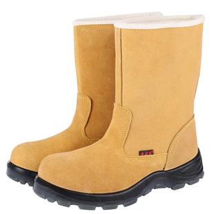 老矿长油田靴牛皮劳保鞋电焊工防砸防刺穿安全鞋工作靴子秋冬款