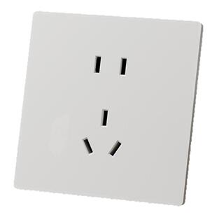 国际电工超薄白色86型二三插五孔插座家用开关面板墙壁 暗装5五孔