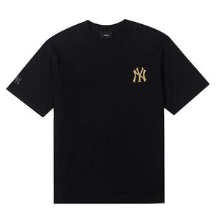MLB衣服官方正品短袖马年生肖款黑色白色2026年新款男女情侣T恤