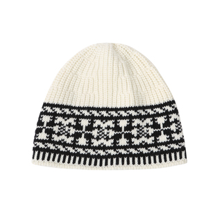 JAC FLEURANT新品费尔岛提花针织羊毛冷帽女士冬季帽子
