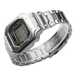 适配小方块GW-B5600DW5600金属表壳表带改装不锈钢壳手表配件运动