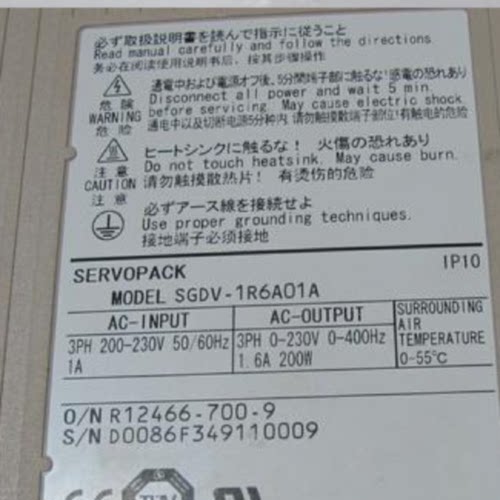 议价SGD7S-1R6A00A002原装安川200W伺服驱动器全新质保一年现货包