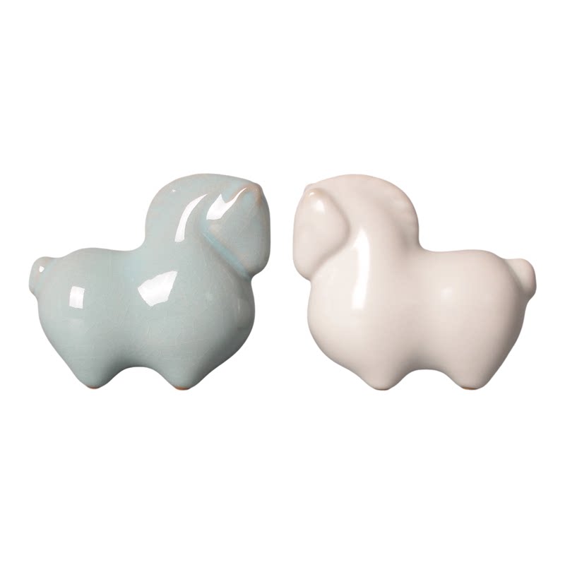 汝州原矿汝瓷唐马茶宠小马礼品