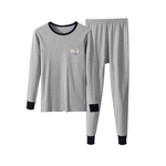 青少年秋衣秋裤套装男中大童纯棉保暖内衣初中生全棉毛衫秋冬睡衣