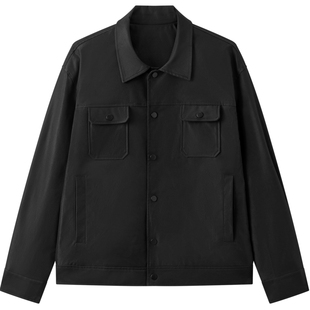 gxg.jeans男装  黑色口袋设计简约休闲翻领夹克外套男 25冬新品