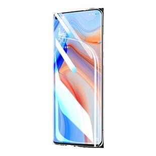 适用opporeno4pro手机膜reno4se5g钢化水凝膜oppo4新款opporenose45g全屏opporone曲屏opρoreno原装opporeon