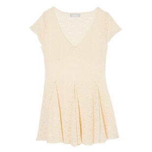 MOUSSY 2026夏季新品温柔甜美风蕾丝修身短款连衣裙010JS383-4411