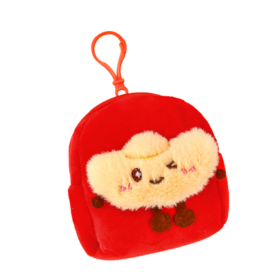 新年礼物毛绒元宝零钱包