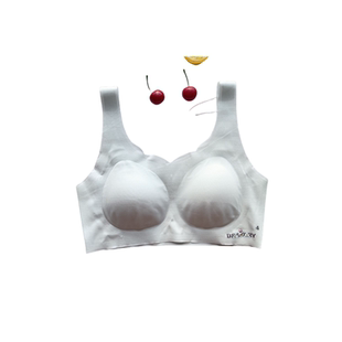 2件装变色猫少女发育期背心式内衣薄款无痕固定杯带胸垫二三段文