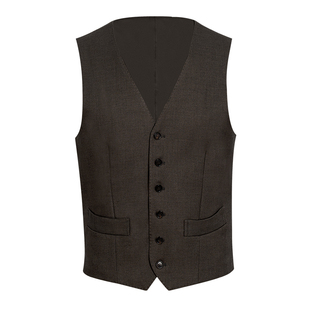 CULTUM秋季意式单排扣V领西装马甲男修身侧开衩免烫西服马夹上衣