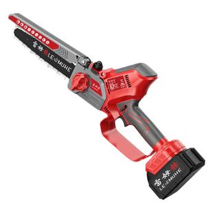 充电式锂电锯家用锯树小型10寸单手持锯高速锯锯柴户外伐木高枝锯