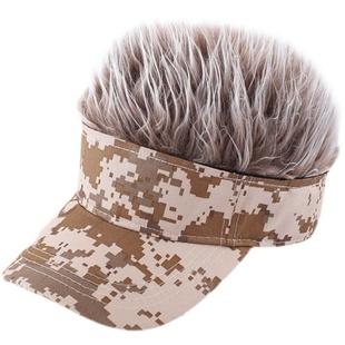 王雷同款帽子头发一体假发时尚春季潮流网红男士青年头套可爱搞怪