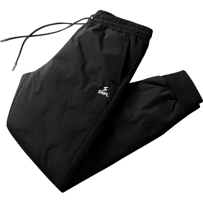 雪中飞加厚抗寒束脚鹅绒羽绒裤