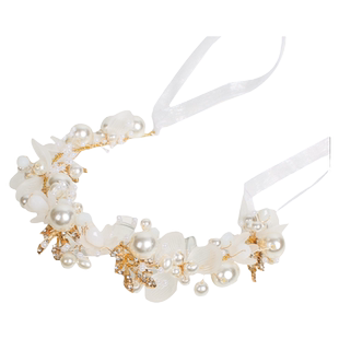 森系仙美花环儿童头饰皇冠发箍公主花童女孩头花高级感发饰头箍女