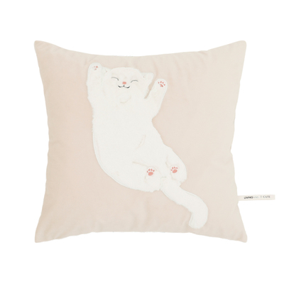 喵星人卡通猫咪立体兔毛客厅抱枕