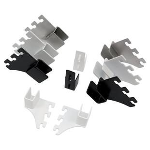 鑫何固A柱1.5宽方管左右托中托直托黑色白色卡梯柱不锈钢方管托架