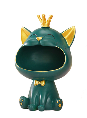 招财猫进门钥匙收纳摆件家居装饰