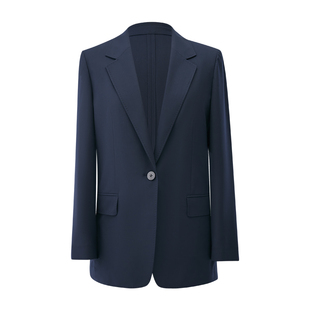 zezi丝光羊毛女士职业正装西服商务通勤修身春秋外套休闲西装套装