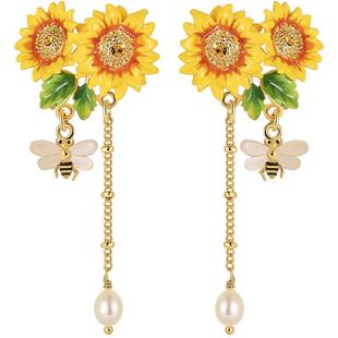 JUICY GRAPE一举夺魁向日葵项链手链耳环女法式轻奢套装生日礼物