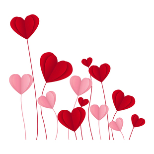 浪漫爱心气球静电装饰贴画商场黄金珠宝店铺橱窗节日透明玻璃贴纸