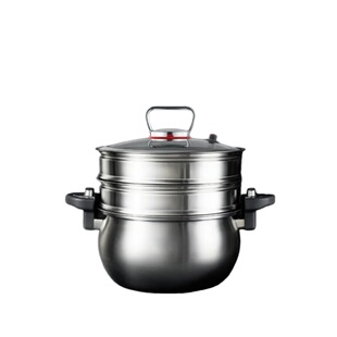 苏泊微压锅316不锈钢炖煮锅大容量7升汤锅蒸锅灶具电磁炉通用特厚