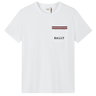 Bally/巴利海外直邮 男士时尚休闲圆领短袖T恤 599112 00317
