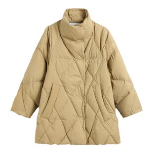 蒲PUKKA H型加厚羽绒服秋冬中长廓形防风保暖简约经典外套