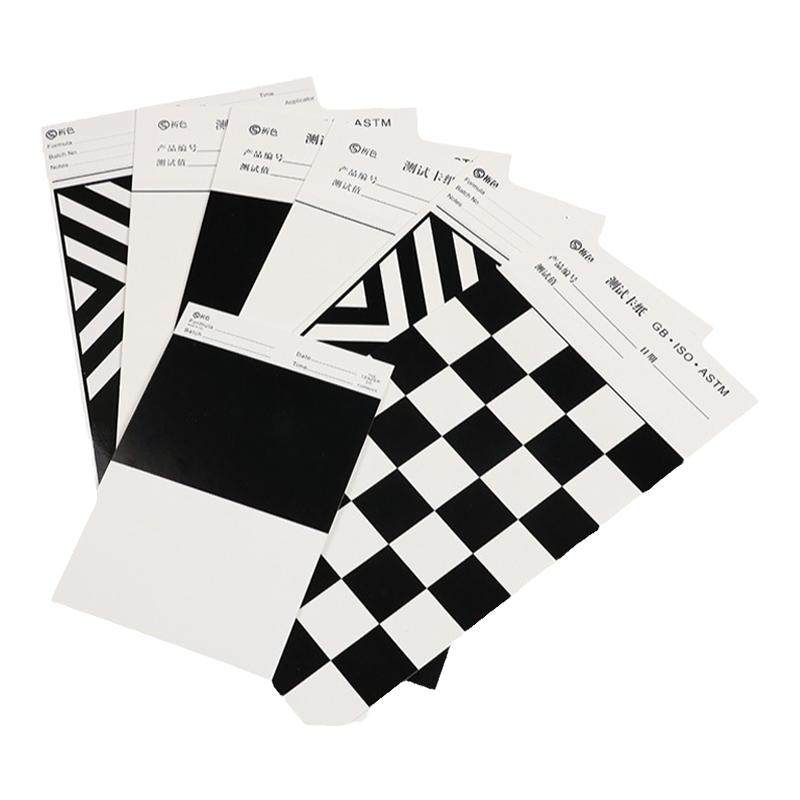 恒铠遮盖力涂料测试卡纸黑白格纸斜纹纸反射率测试纸乳胶漆刮色纸