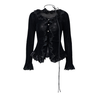 【商场同款-节庆穿搭】MAXRIENY精致优雅绣花钉珠上衣修身显瘦女