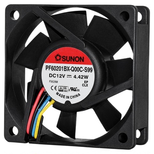 6020建准12V 4.42W大风量6CM机箱电脑散热风扇PF60201BX-Q00C-S99