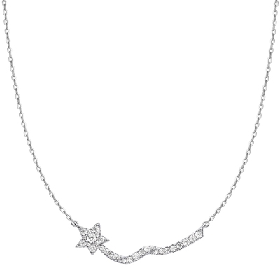 HEFANG何方珠宝流星飘带锁骨链项链轻奢高级生日礼物