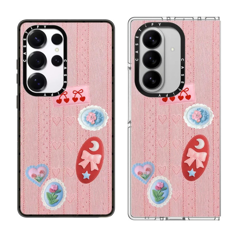 粉色毛衣CASETiFY三星磁吸手机壳