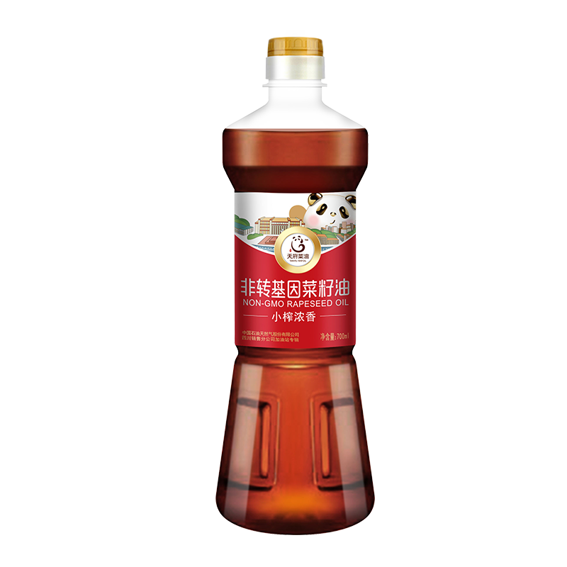 天府菜油小榨浓香非转基因食用油宿舍瓶装农家自榨菜籽油700ml