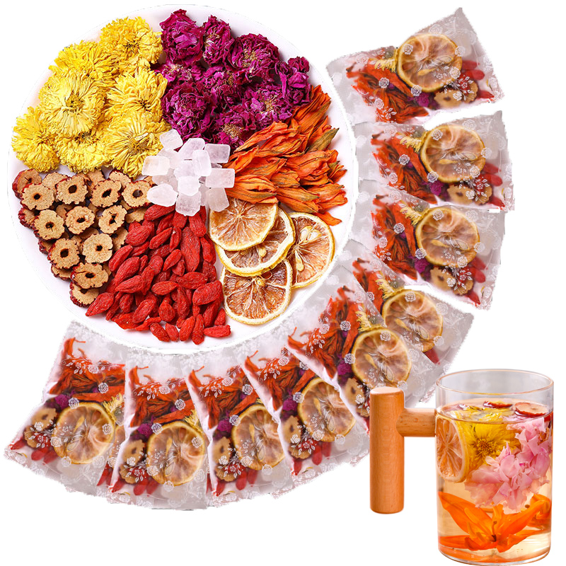 檸檬片玫瑰花茶菊花組合不養(yǎng)生補(bǔ)氣養(yǎng)血水果茶適女生泡水喝的東西