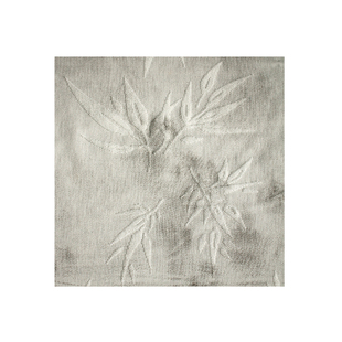 织影竹韵 竹叶压花晕染印花面料针织棉布料中国风复古设计师布料