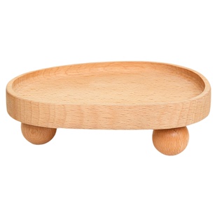 首饰收纳架玄关钥匙置物盘榉木香水展示架香薰托盘拍照装饰道具盘