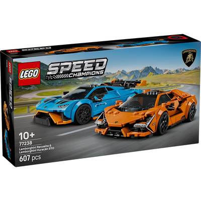 LEGO乐高77238兰博基尼Revuelto与Huracán STO跑车拼搭积木玩具