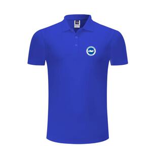 布莱顿队海鸥足球迷服POLO衫男女翻带领短袖t恤半截袖体恤可定制