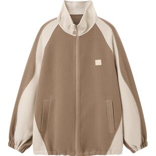 太平鸟女装大师甄毛系列品质时髦拼接大衣A3AAD4386