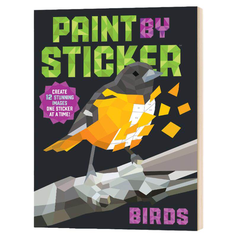 正版 Paint by Sticker Birds 贴图画册 鸟