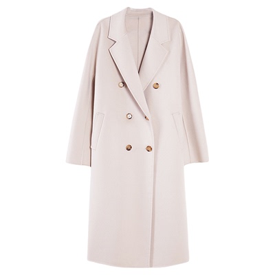 东黎山羊绒长款双面呢大衣