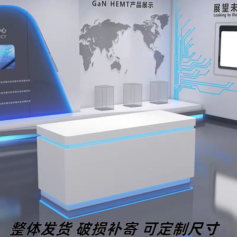 烤漆异形中岛展示台柜台公司产品模型展示台展厅展柜货品展台吧台