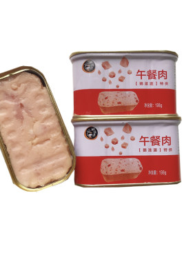 鹅滋道午餐肉火腿猪肉罐头6罐