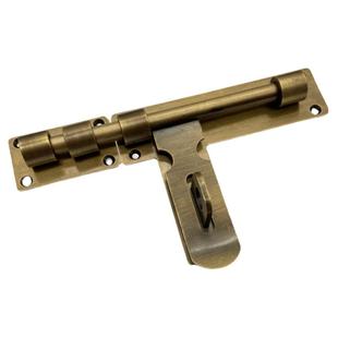 中式明装仿古纯铜大插销木门全铜门栓户外门锁扣花园复古黄铜门闩