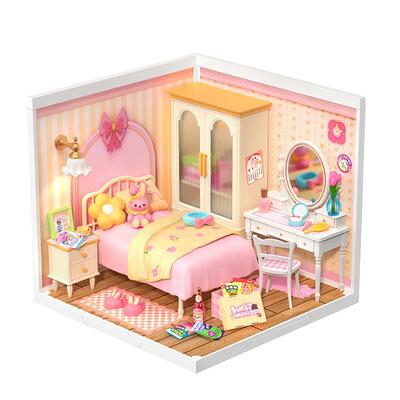 rolife若来超级世界卧室益智积木拼装玩具模型diy小屋儿童礼物女