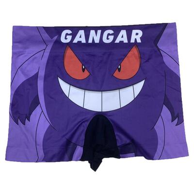 HIPSHOP宝可梦印花内裤耿鬼皮卡丘神奇宝贝平角裤男女同款送礼物