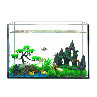 小鱼缸造景摆件石头底砂水草装饰小米鱼缸水族箱假山沙子生态全套